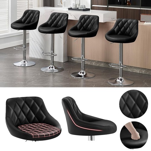 Faux leather bar stools - 1/2/4x,