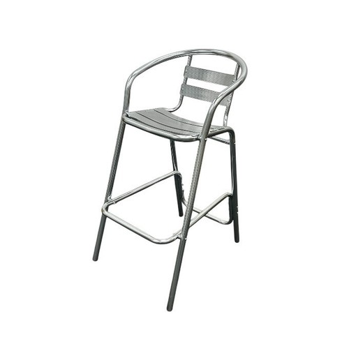 Aluminium bar stools - aluminium,