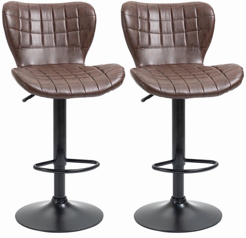 Homcom bar stools set 2 - bar,