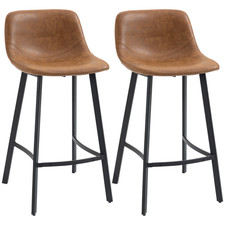 HOMCOM Industrial Bar Stools