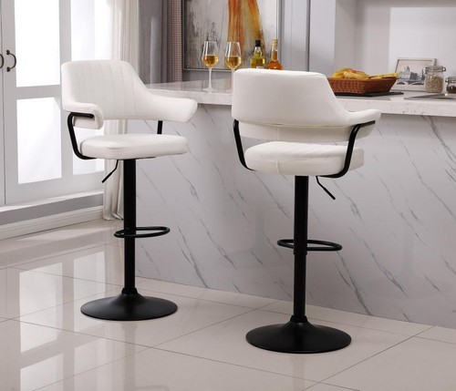 Plush white bar stools - plush,