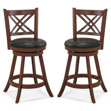 2Pcs Swivel Bar Stools